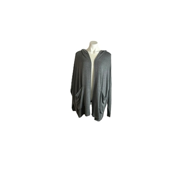 Young Fabulous and Broke Ottawa Oversized Women's Gray Hooded Sweater cardigan - Picture 3 of 13